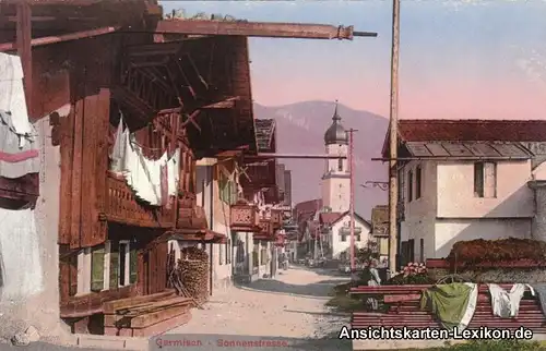 Ansichtskarte Garmisch-Partenkirchen Sonnenstraße 1918