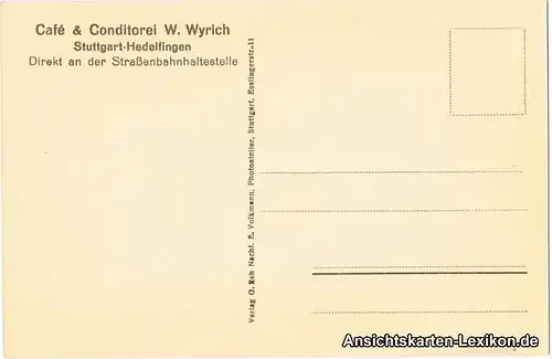 Stuttgart-Hedelfingen Cafe & Conditorei W. Wyrich