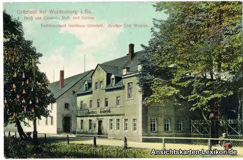 Waldenburg (Sachsen) Gasthof Grünfeld