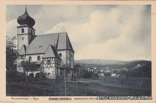 Krummhübel Partie an der katholischen Kirche