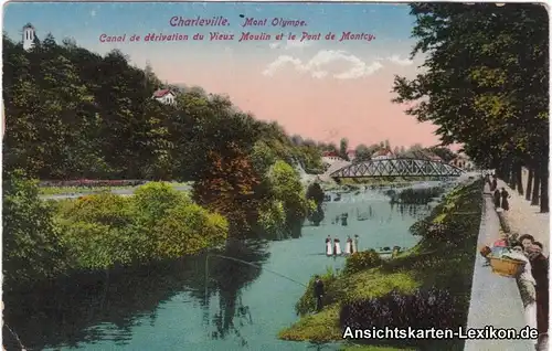 Ansichtskarte GPC Charleville-Mézières Partie am Kanal g