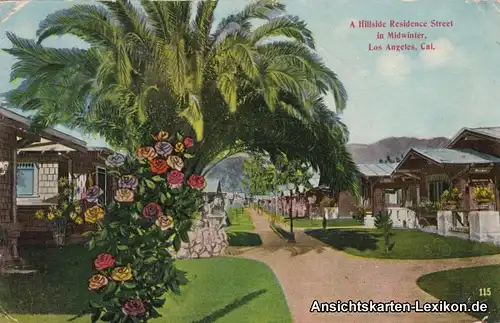 Postcard Ansichtskarte Los Angeles A Hillside Residence 