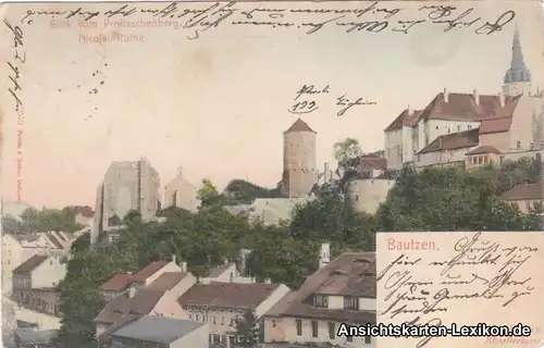 Bautzen Panorama (Handkolorierte KK)