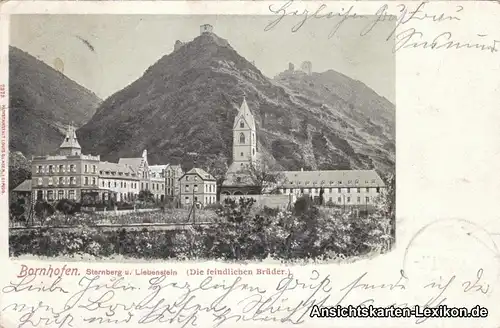 Kamp-Bornhofen-Bornhofen Panorama - Sternberg und Lieben 1904
