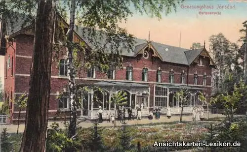 Ansichtskarte Jonsdorf Partie am Genesungshaus 1914 