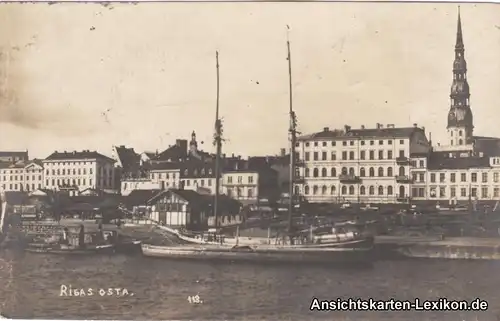 Riga Panorama mit Hafen