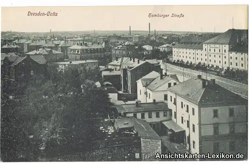 Dresden-Cotta Blick in die Hamburger Straße mit Hofbrauh