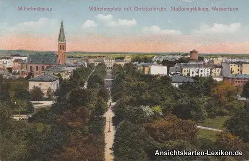 Wilhelmshaven Wilhelmsplatz mit Christuskirche, Stations