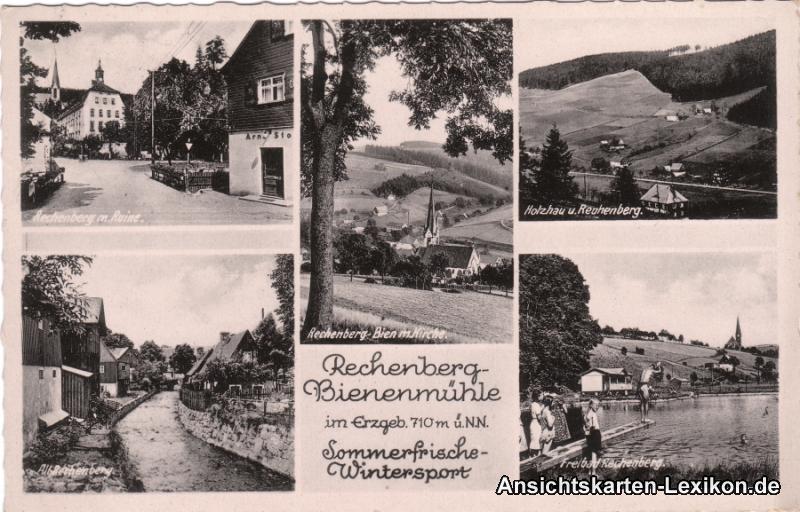 RechenbergBienenmühle Holzhau 5 Bild Ansichtskarte Rec Nr