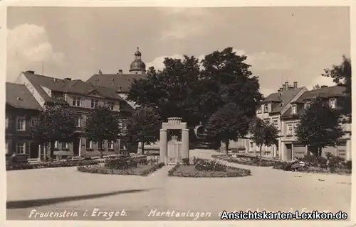Frauenstein (Erzgebirge) Marktanlagen und Schlossaufgang