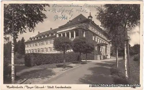Marktredwitz Städttisches Krankenhaus Ansichtskarte 1939