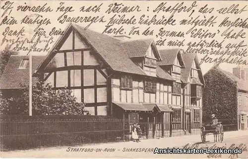 Postcard Ansichtskarte Stratford-upon-Avon Straßenpartie