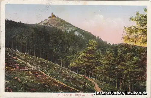 Ansichtskarte Reichenberg Liberec Blick auf den Jeschken