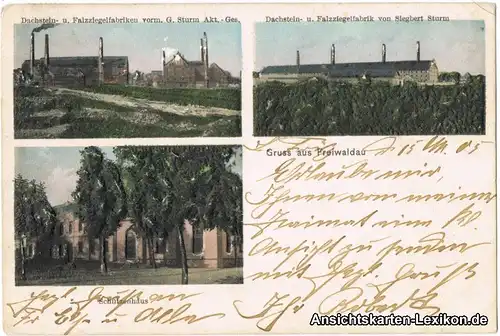 Freiwaldau (Schlesien)  AK: Ziegelfabrik Gozdnica b Sagan Żagań 1905
