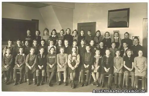 Ansichtskarte Mittweida Gruppenbild - Schülerinnen - Schule 1928