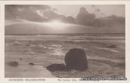 Ansichtskarte Heiligenhafen Am hohen Ufer, Sonnenunterga