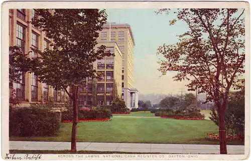 Postcard Ansichtskarte Dayton (Ohio) Across the lawns. N