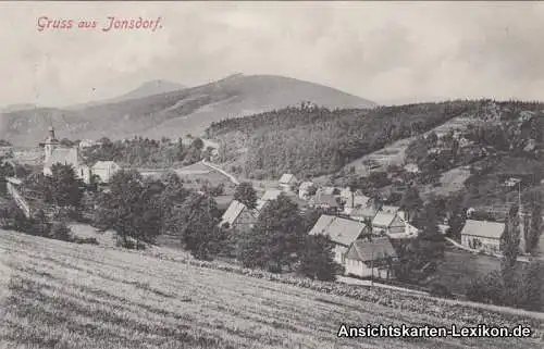 Ansichtskarte Jonsdorf Blick in die Stadt 1908 