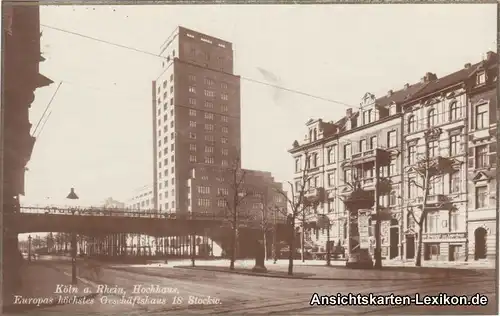 Köln Hochhaus, Brücke und Straße