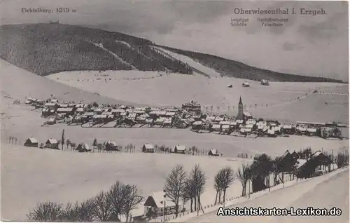 Oberwiesenthal Blick auf die Stadt im Winter
