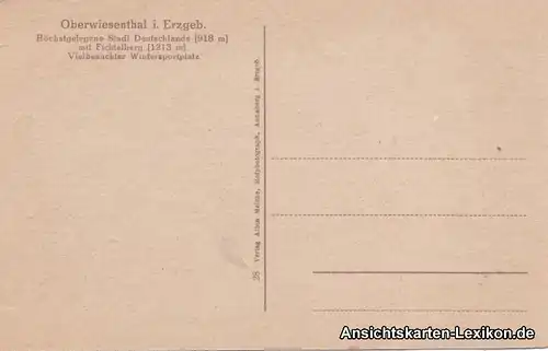 Oberwiesenthal Blick auf die Stadt im Winter