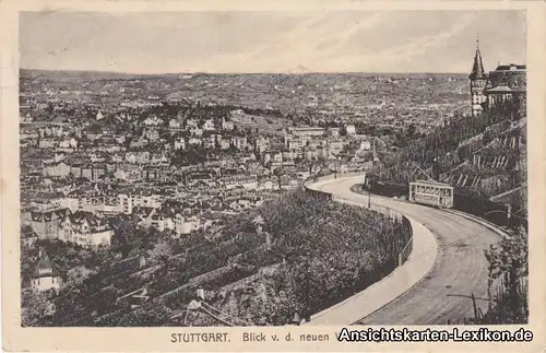 Stuttgart Blick von der neuen Weinsteige