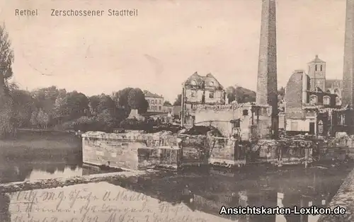 Rethel zerschossener Stadtteil (Erster Weltkrieg) Ardenn