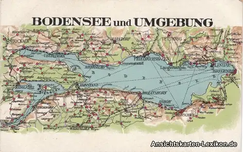 Lindau (Bodensee) Landkarte - Bodensee Ansichtskarte  19