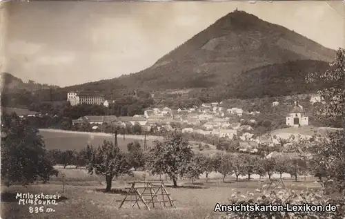 Tetschen-Bodenbach Stadt und Berg Milleschauer Decin b U