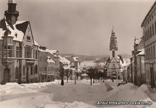 Adorf (Vogtland) Ernst Thälmann Platz - Winter Foto Ansi