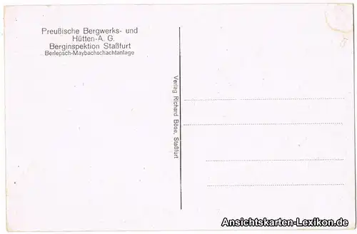 Staßfurt Berlepsch Maybachschachtanlage - Schüttelrutsch