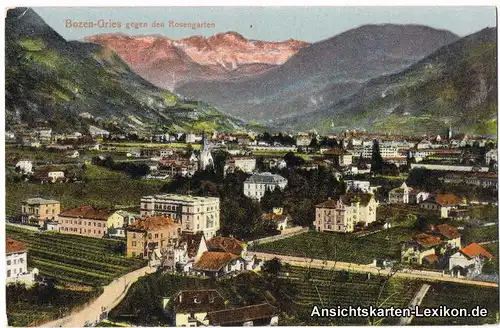 Bozen-Gries-Quirein Blick gegen den Rosengarten