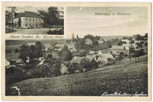 Glashütte (Sachsen)-Dittersdorf 2 Bild: Gasthof und Dorf