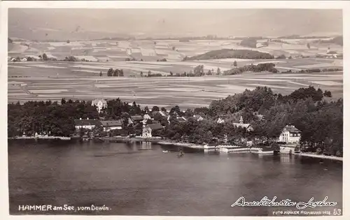 Hammer am See Blick über den See ins Land b Leipa Liberec Reichenbach 1928