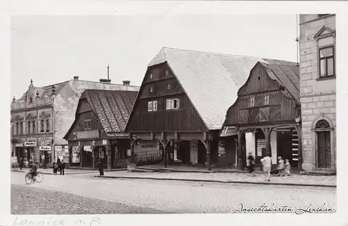 Lomnitz an der Popelka Straßenpartie mit Geschäften