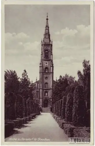 Gersdorf Kirche zu Gersdorf Ansichtskarte 1953