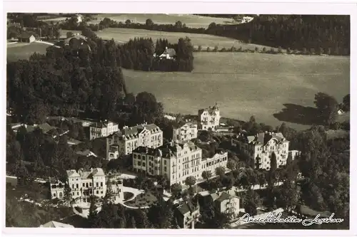 Bad Reichenhall Luftbild mit Villen und Kurhaus