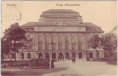 Dresden Kgl. Schauspielhaus Ansichtskarte c1914