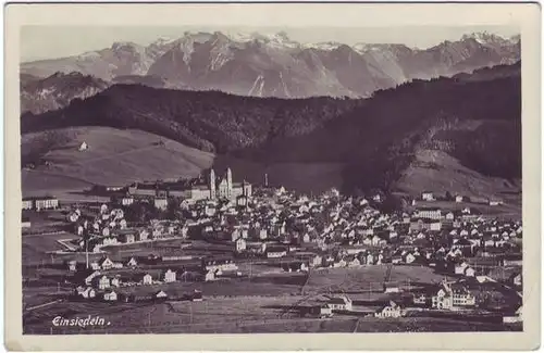 Einsiedeln Gesamtansicht  Kanton Schwyz Vintage Foto Ans