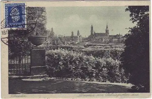 Dresden-Innere Altstadt vom Palaisgarten aus Ansichtskar