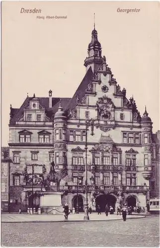 Dresden-Innere Altstadt Georgentor Ansichtskarte c1918