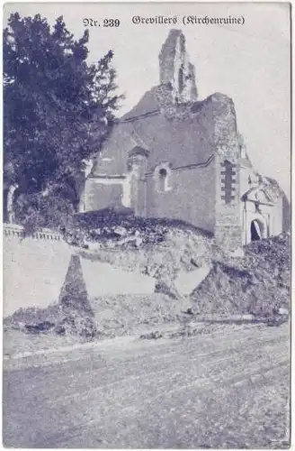 Grevillers Kirchenruine (erster Weltkrieg)