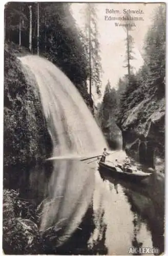 Jonsdorf (CZ) Janov Böhmische Schweiz Edmundsklamm - Wasserfall 1915