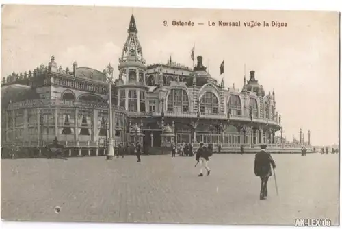 Ostende Le Kursall vue de la Digue