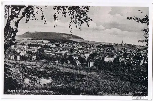 Annaberg-Buchholz Panorama mit dem Pöhlberg Ansichtskart