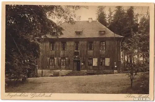 Ilmenau Jagdschloss Gabelbach Ansichtskarte 1920