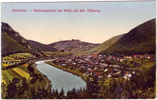 Neckargemünd Neckertal mit Blick auf den Dilsberg.Ansich