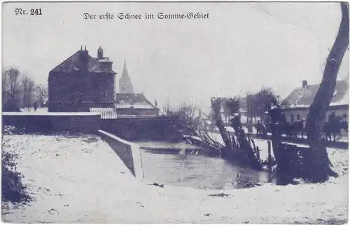 Amiens Der erste Schnee im Somme Gebiet