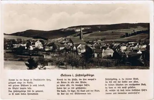 Gefrees Foto AK -Panorama + Liedtext Ansichtskarte g1936