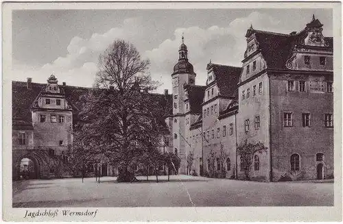 Wermsdorf Jagdschloß Ansichtskarte c1955